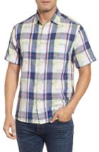 Men's Tommy Bahama Double Flora Plaid Cotton Camp Shirt