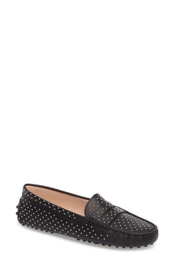 Women's Tod's Gommini Stud Penny Loafer Us / 38eu - Black