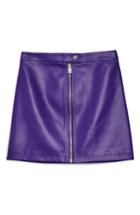 Women's Topshop Penelope Faux Leather Miniskirt Us (fits Like 0) - Purple