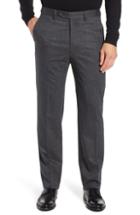 Men's Berle Flat Front Stretch Houndstooth Wool Trousers