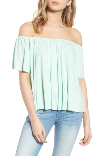 Women's Bp. Off The Shoulder Top, Size - Green