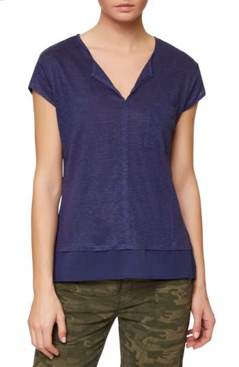 Women's Sanctuary City Mix Layered Look Tee - Blue
