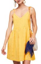 Women's Free People Sun Drenched Minidress - Yellow