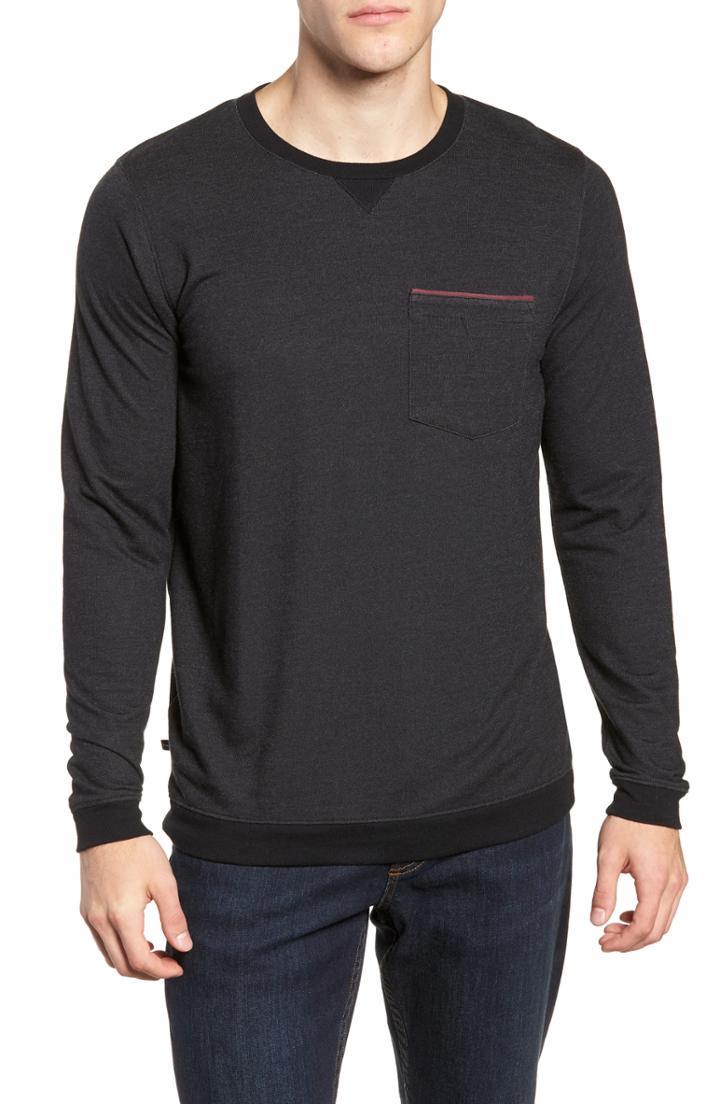 Men's Travis Mathew Lanegan Long Sleeve T-shirt, Size - Black