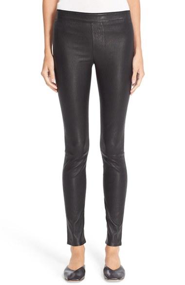 Women's Helmut Lang Stretch Lambskin Leather Leggings