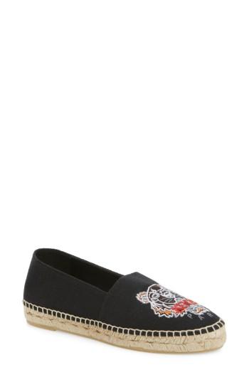 Women's Kenzo Tiger Logo Embroidered Espadrille .5us / 38eu - Black
