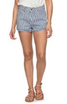 Women's Roxy Holbrook Stripe Cotton Shorts - Blue