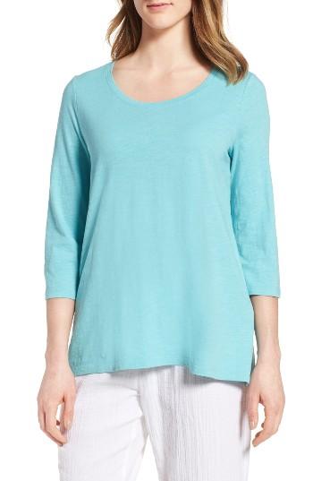 Women's Eileen Fisher Organic Cotton Top - Blue/green