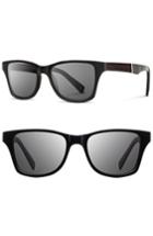 Men's Shwood 'canby' 53mm Wood Sunglasses - Black/ Ebony/ Grey