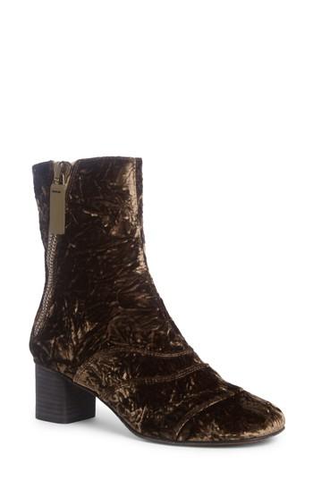 Women's Chloe Lexie Angle Zip Bootie .5us / 37.5eu - Brown
