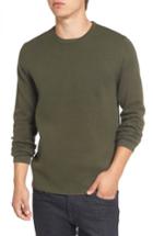 Men's French Connection Milano Front Regular Fit Cotton Sweater, Size - Green