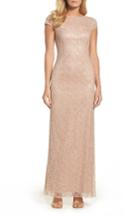 Women's Vera Wang Sequin Lace Gown - Pink