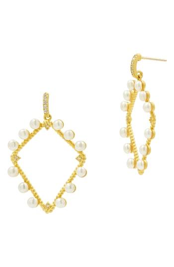 Women's Freida Rothman Textured Open Frame Drop Earrings