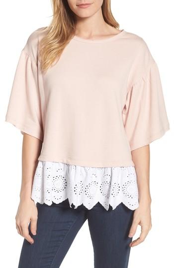 Women's Caslon Twofer Sweatshirt - Pink