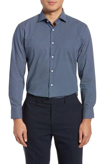 Men's Nordstrom Men's Shop Trim Fit Dress Shirt 32/33 - Blue