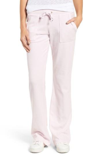 Women's Juicy Couture Del Rey Microterry Track Pants - Pink
