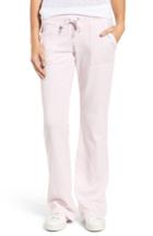 Women's Juicy Couture Del Rey Microterry Track Pants - Pink