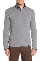 Men's Prana 'barclay' Full Zip Rib Knit Sweater, Size - Grey