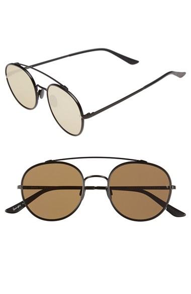 Women's Sunday Somewhere 'parker' 52mm Sunglasses - Matte Black/ Black/ Rose Gold