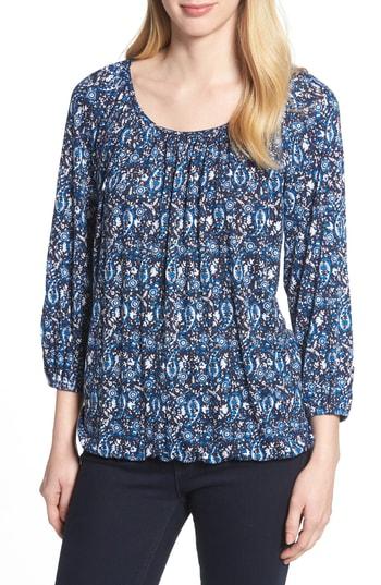 Women's Michael Michael Kors Paisley Peasant Blouse - Blue