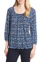 Women's Michael Michael Kors Paisley Peasant Blouse - Blue