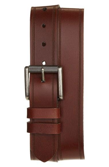 Men's 1901 Line Edge Roller Buckle Leather Belt