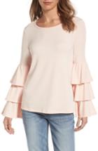 Women's Pleione Tiered Bell Sleeve Sweatshirt, Size - Pink