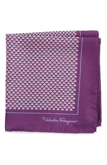 Men's Salvatore Diana Silk Pocket Square, Size - Purple