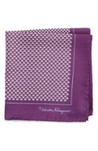 Men's Salvatore Diana Silk Pocket Square, Size - Purple