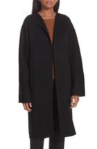 Women's Theory Rounded Double Face Wool & Cashmere Coat, Size - Black