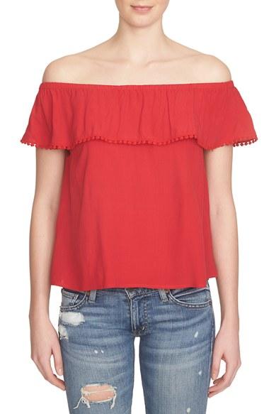 Women's 1.state Ruffle Off The Shoulder Top