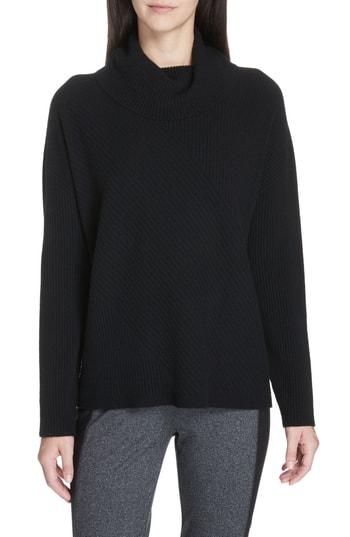 Women's Eileen Fisher Cashmere Turtleneck Top, Size - Black