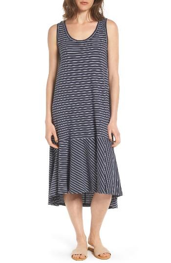 Petite Women's Caslon Drop Waist Jersey Dress, Size P - Blue