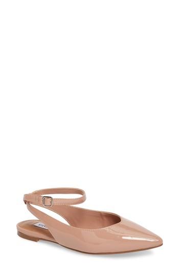 Women's Steve Madden Cupid Ankle Strap Flat .5 M - Pink