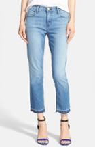 Women's Current/elliott 'the Cropped Straight' Ankle Jeans - Blue
