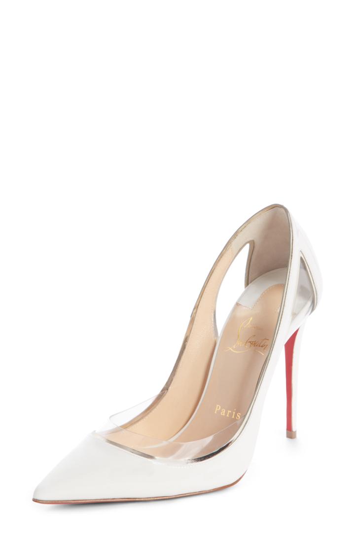 Women's Christian Louboutin Cosmo Window Pump Us / 35eu - White
