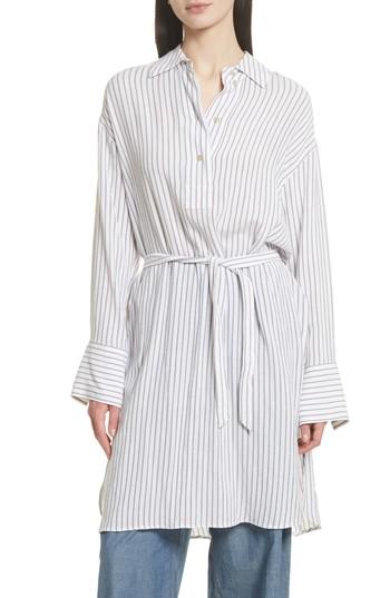 Women's Elizabeth And James Tawerence Stripe Belted Tunic - White