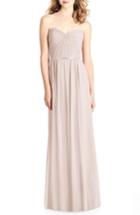 Women's Jenny Packham Strapless Chiffon Gown - Pink