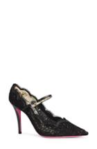 Women's Gucci Virginia Pointy Toe Mary Jane Pump .5us / 37.5eu - Black