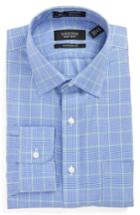 Men's Nordstrom Men's Shop Smartcare(tm) Traditional Fit Plaid Dress Shirt - 32 - Green