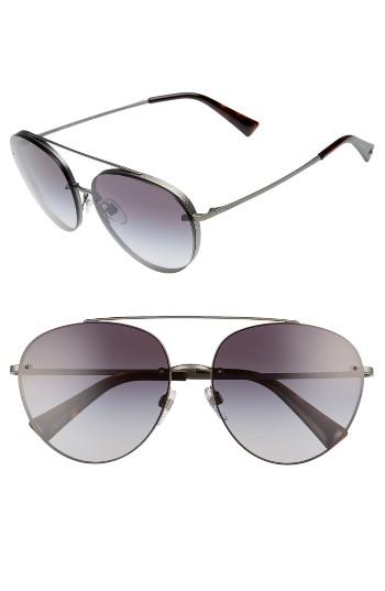 Women's Valentino 58mm Gradient Aviator Sunglasses -