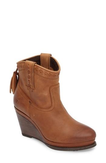 Women's Ariat Broadway Western Wedge Boot M - Brown