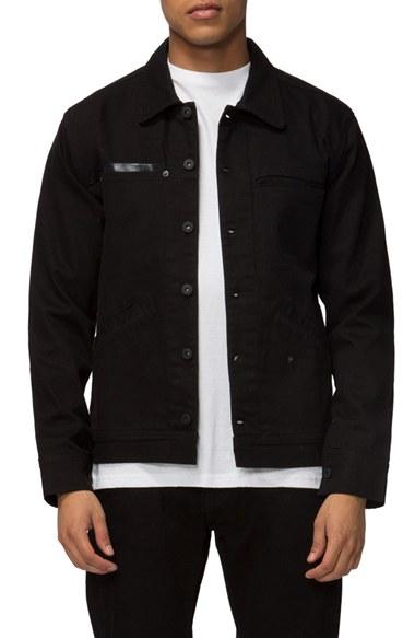 Men's Tavik 'sutter' Denim Work Jacket - Black