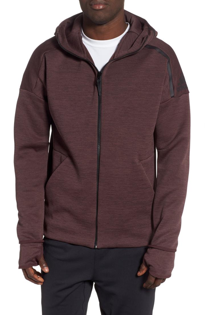 Men's Adidas Z.n.e. Fast Release Hoodie, Size - Burgundy