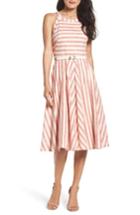Women's Eliza J Stripe Fit & Flare Midi Dress