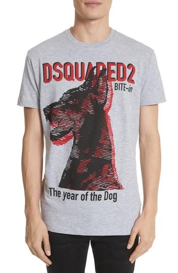 Men's Dsquared2 Dog Logo Graphic T-shirt