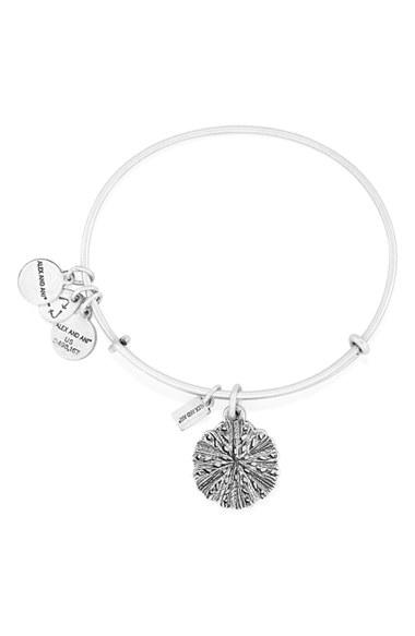Women's Alex And Ani Snowflake Adjustable Wire Bangle