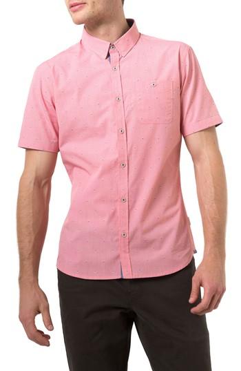 Men's 7 Diamonds American Soul Sport Shirt - Coral