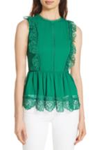 Women's Bishop + Young Metallic Tiered Ruffle Sleeve Top