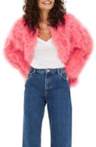 Women's Topshop Marabou Feather Jacket